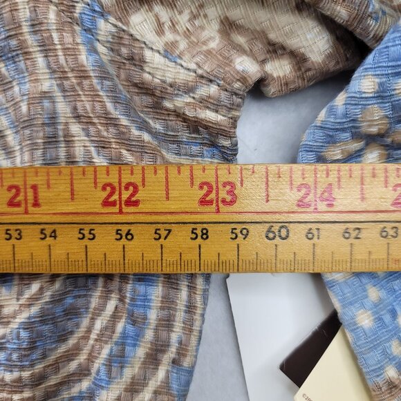 2007 Deadstock Multiples Missy Nantucket Quilted Jacket XL Cotton Brown Blue - Picture 10 of 12